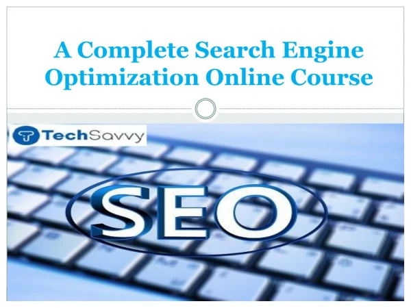 Online Search Engine Optimization Course 