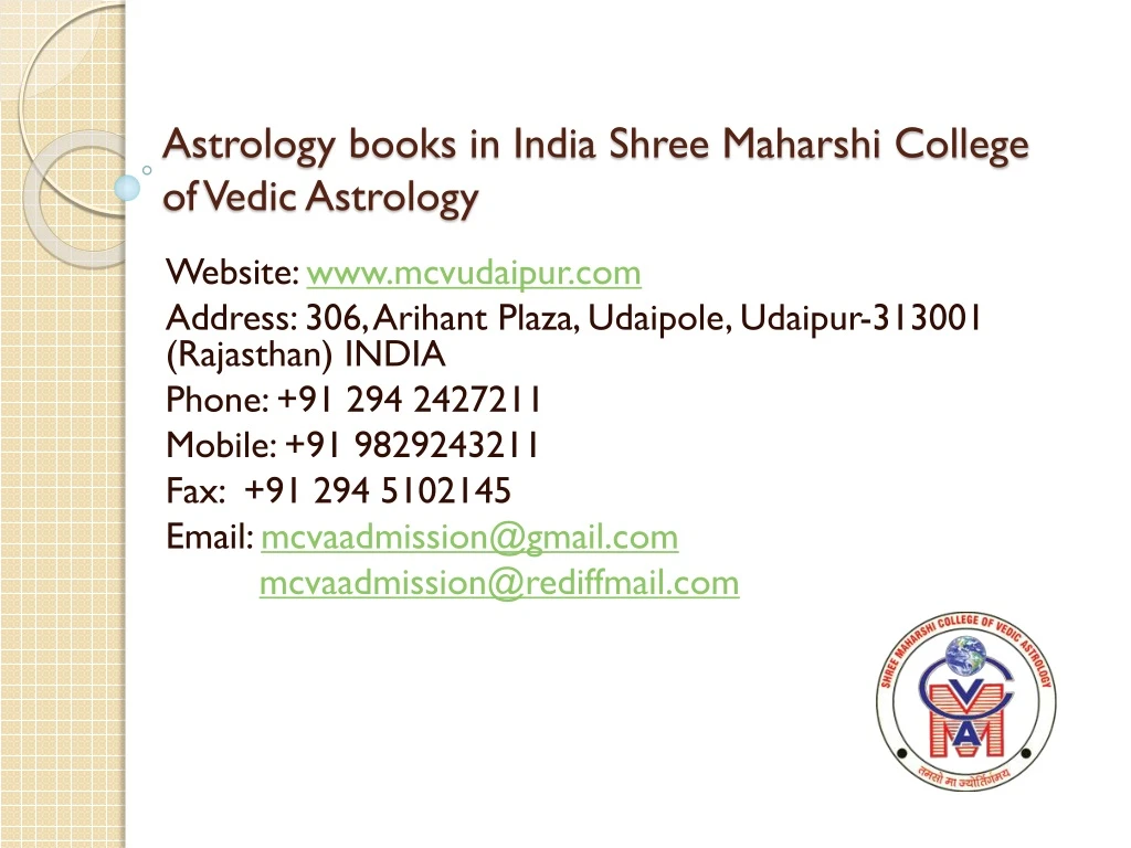 astrology books in india shree maharshi college of vedic astrology