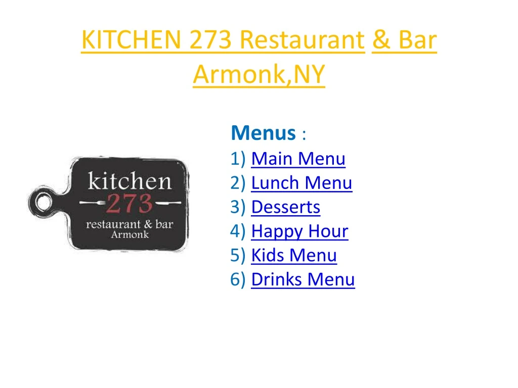 kitchen 273 restaurant bar armonk ny