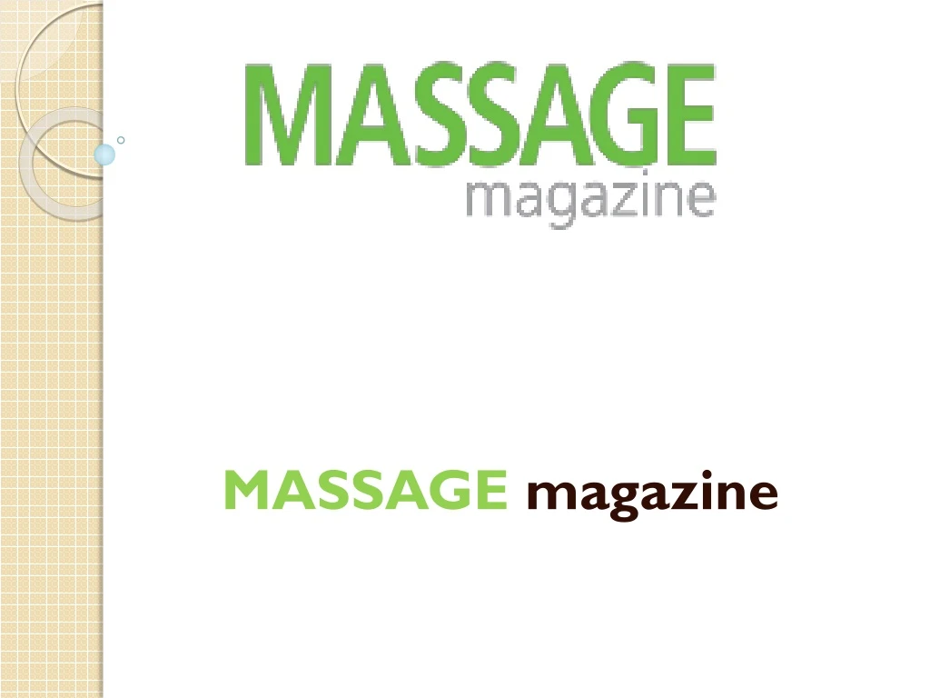 massage magazine