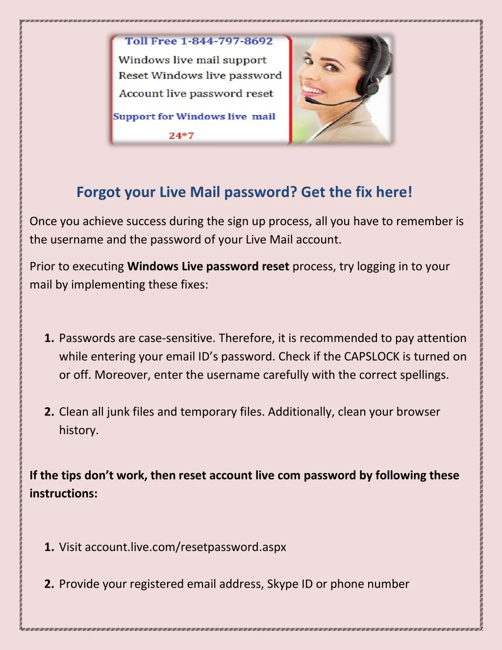forgot your live mail password get the fix here