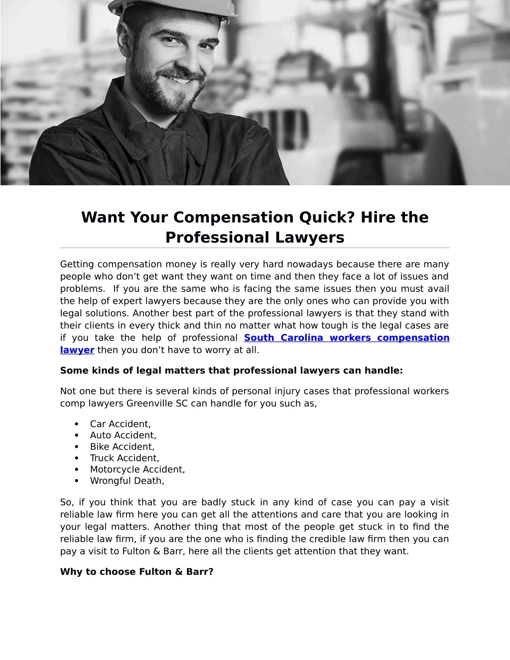 want your compensation quick hire