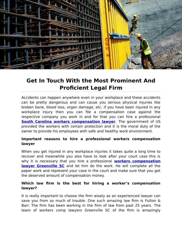 Get In Touch With the Most Prominent And Proficient Legal Firm