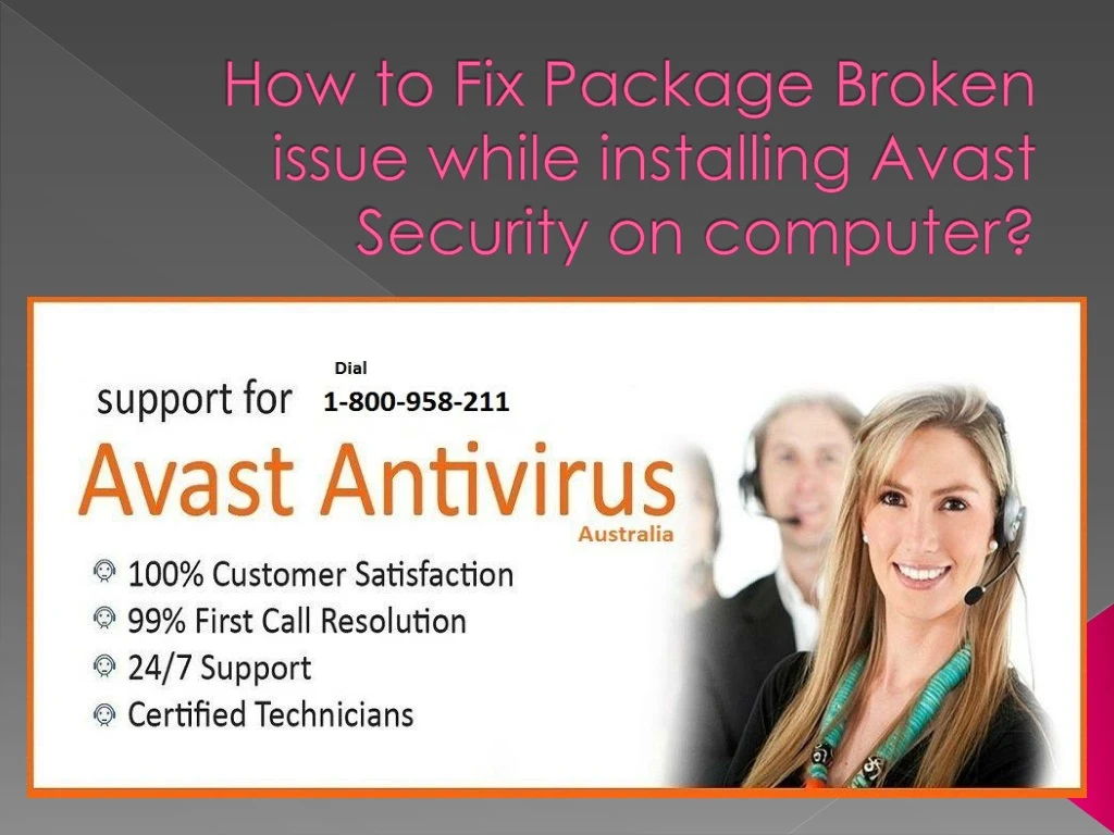 how to fix package broken issue while installing avast security on computer