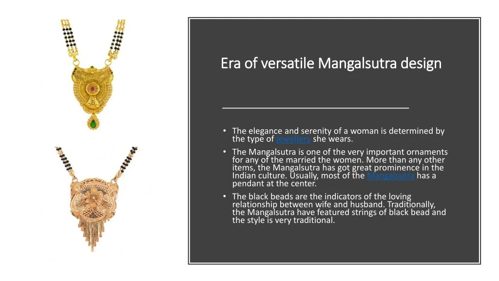 era of versatile mangalsutra design