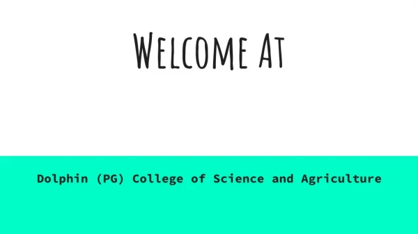 Courses in BSc Agricultural Science