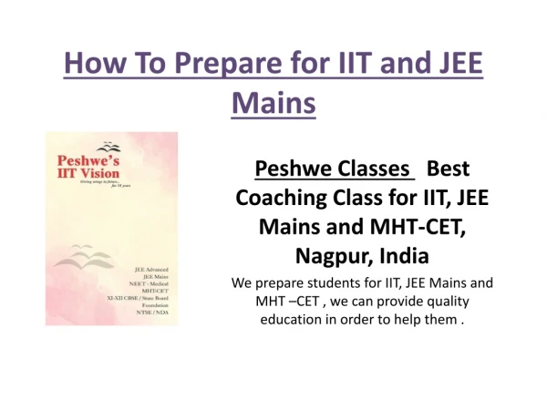 How To Prepare for IIT and JEE Mains