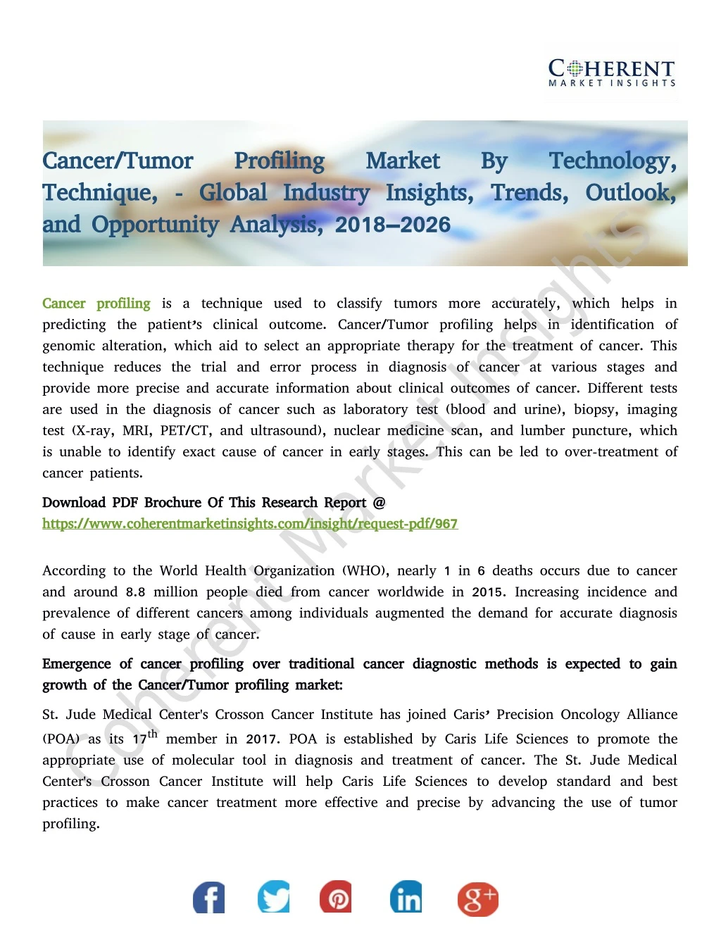 cancer tumor profiling market by technology