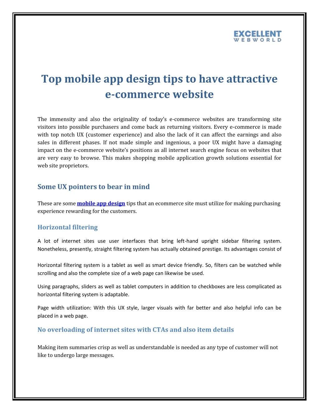 top mobile app design tips to have attractive