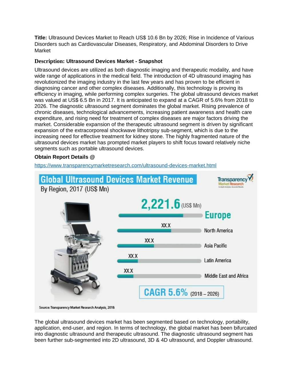 title ultrasound devices market to reach