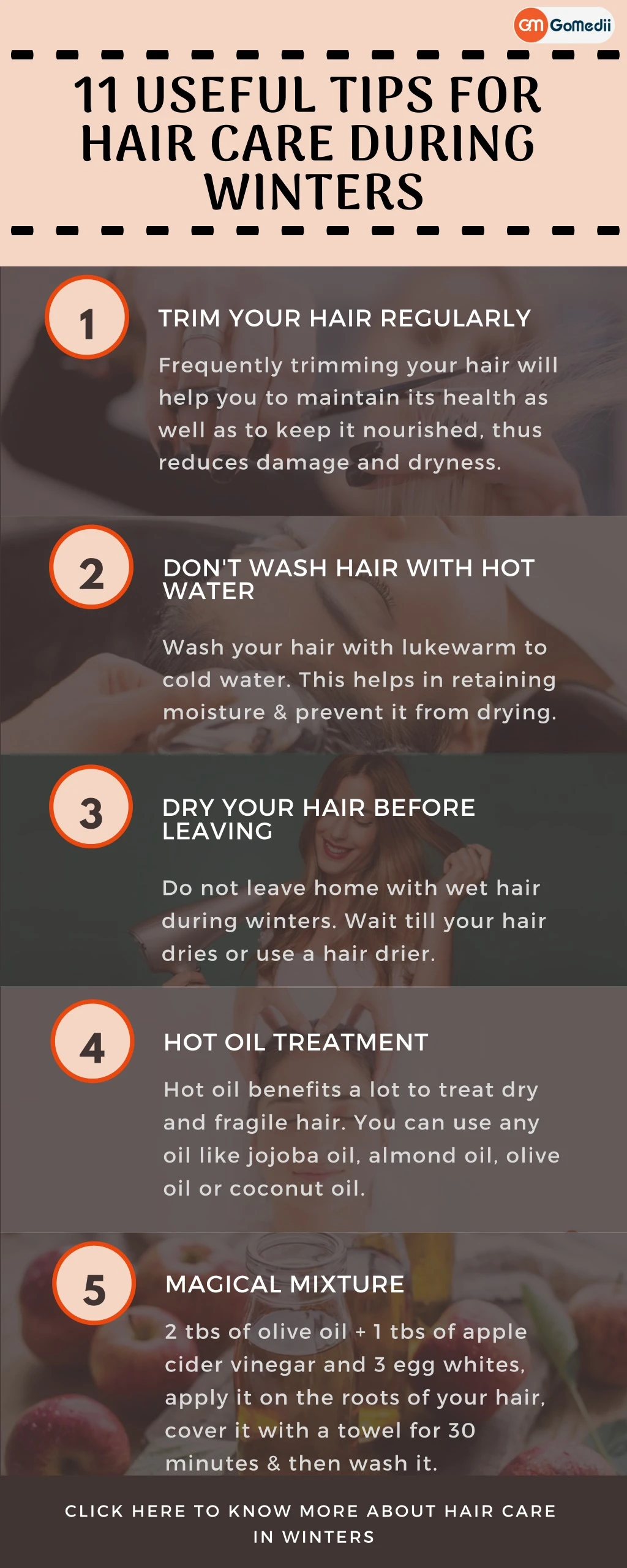11 useful tips for hair care during winters