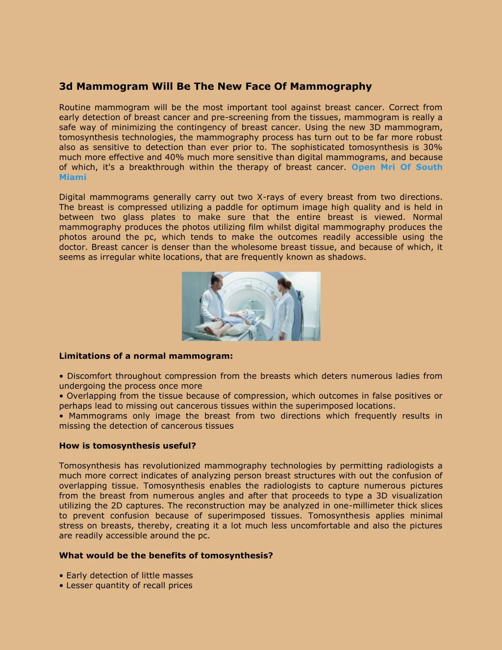 3d mammogram will be the new face of mammography