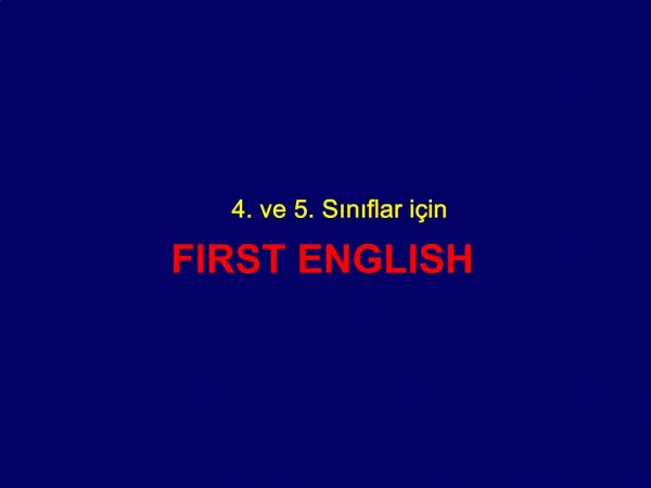 FIRST ENGLISH