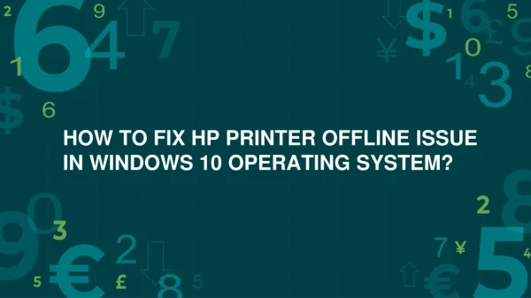 How to fix offline printer issues in windows 10