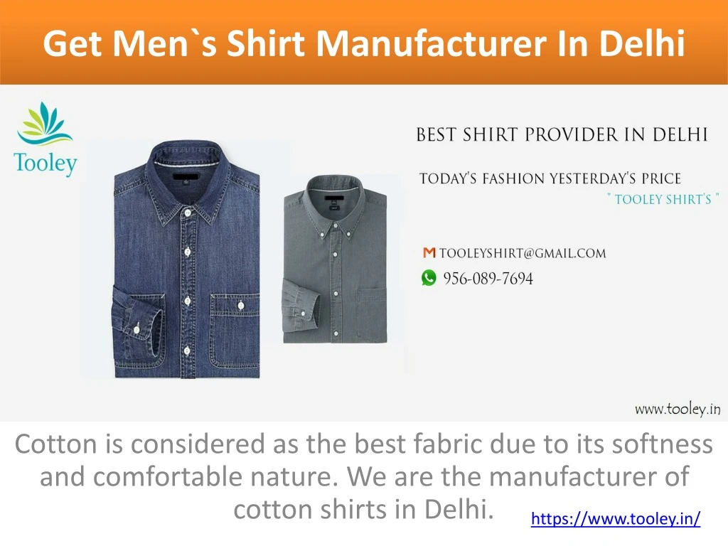 get men s shirt manufacturer in delhi
