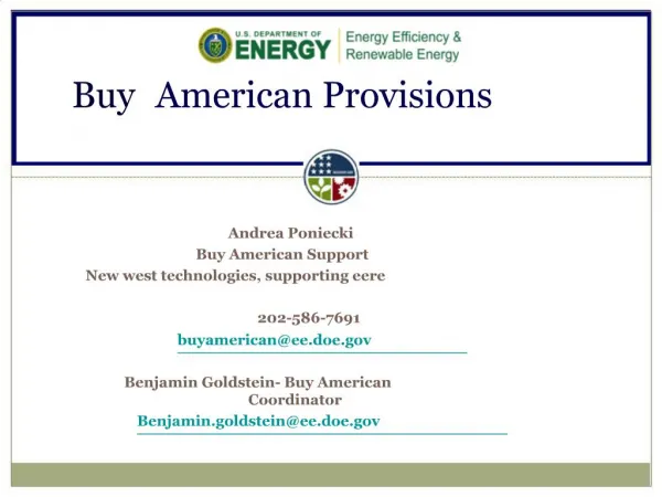 Buy American Provisions