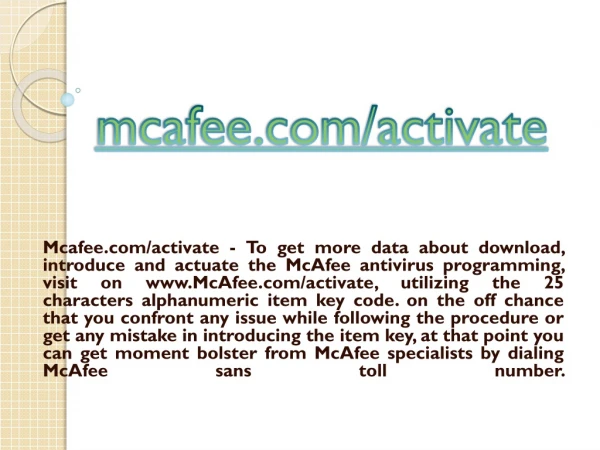 mcafee com activate