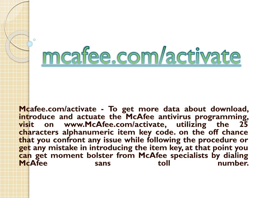 mcafee com activate