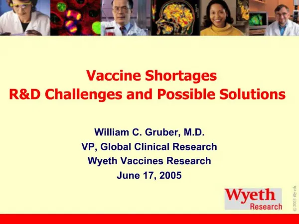 Vaccine Shortages RD Challenges and Possible Solutions