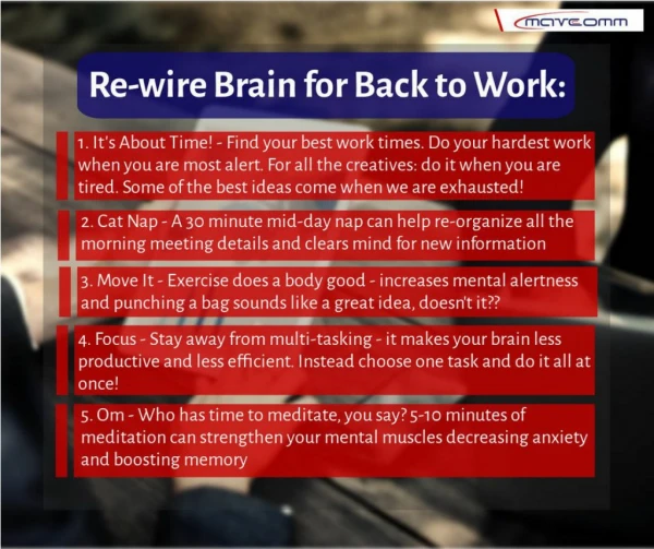 Re-wire Brain for Back To Work-Mavcomm
