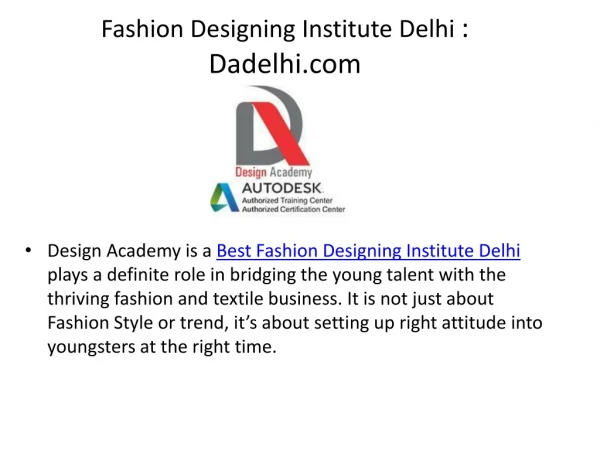 Fashion Designing Institute Delhi