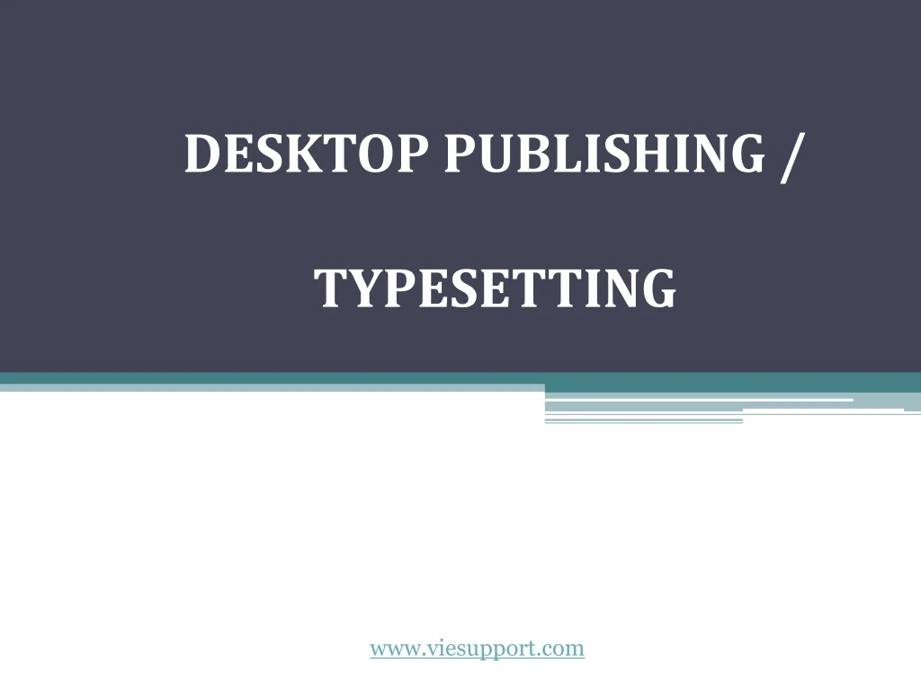 desktop publishing typesetting