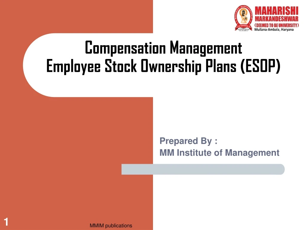 compensation management employee stock ownership plans esop