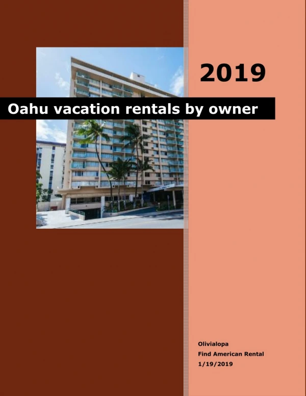 Oahu vacation rentals by owner