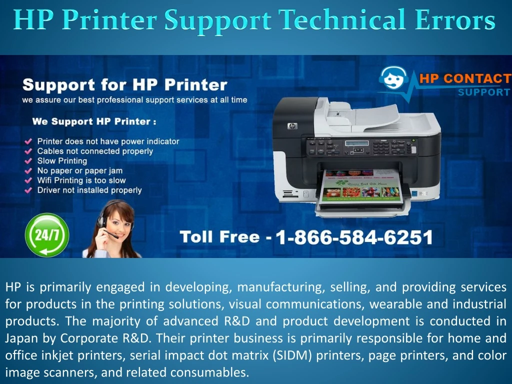 hp printer support technical errors