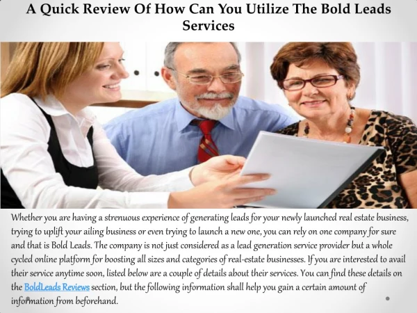 Boldleads - A quick review of how can you utilize the bold leads services