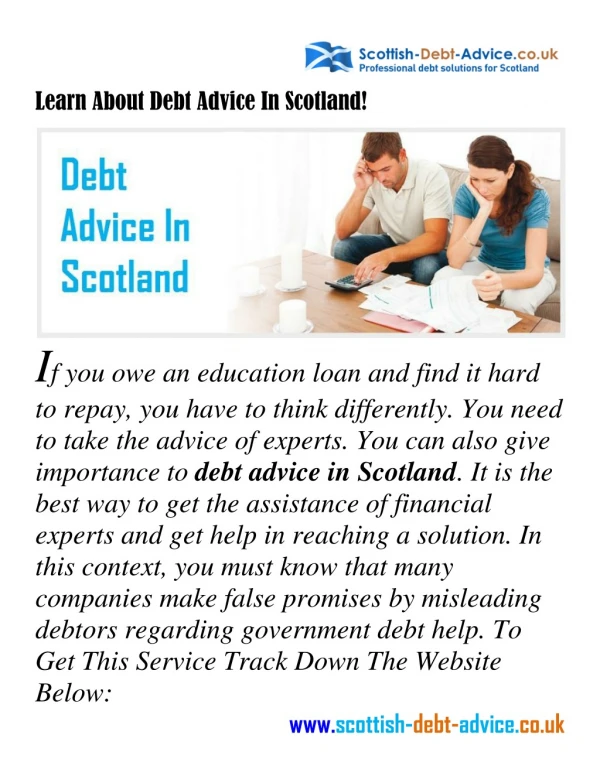 Learn About Debt Advice In Scotland!
