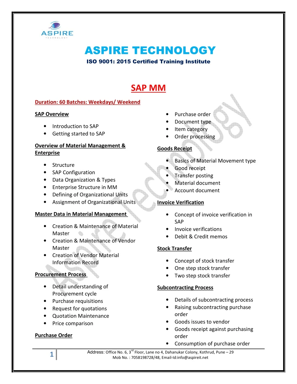 aspire technology iso 9001 2015 certified
