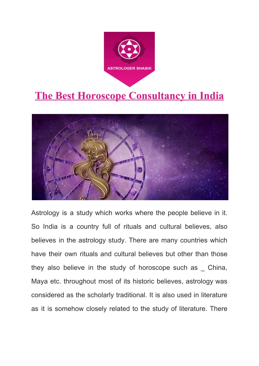 the best horoscope consultancy in india