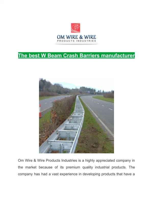 The best W Beam Crash Barriers manufacturer