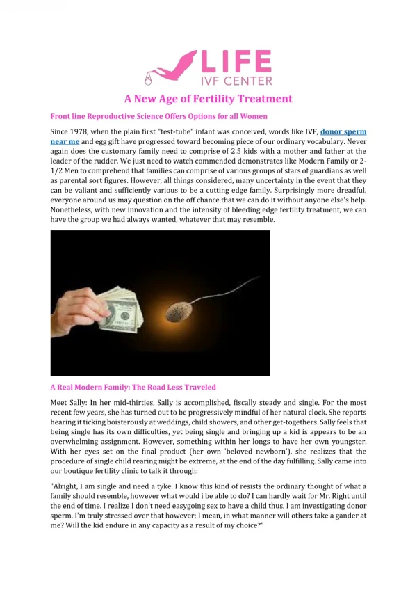 A New Age of Fertility Treatment