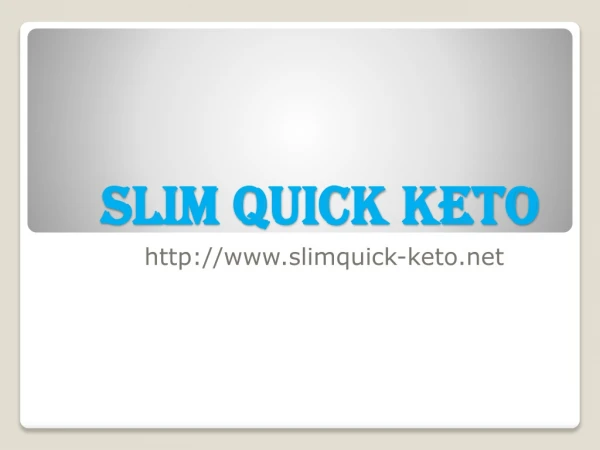 Slim Quick Keto A Complete Sloution For Lose Weight
