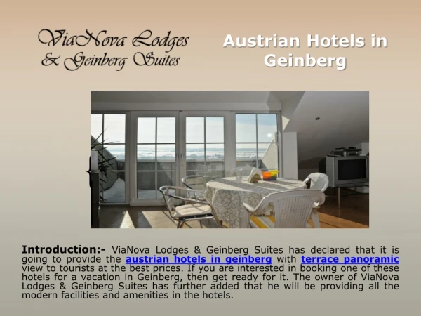 Austrian Hotels in Geinberg