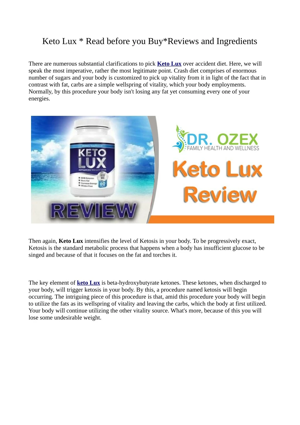 keto lux read before you buy reviews