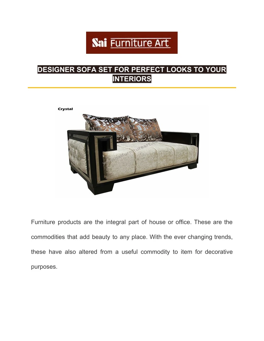 designer sofa set for perfect looks to your