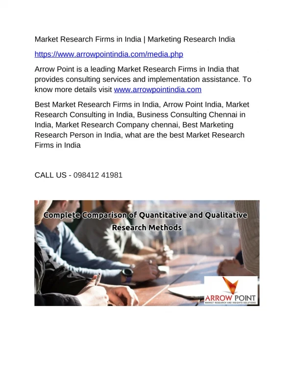 Market Research Firms in India | Marketing Research India