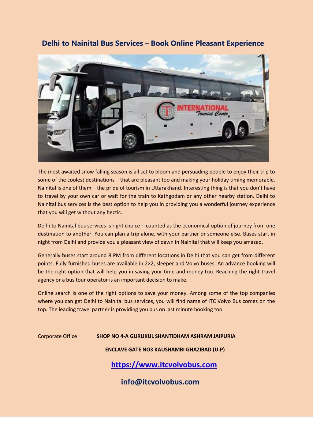 delhi to nainital bus services book online