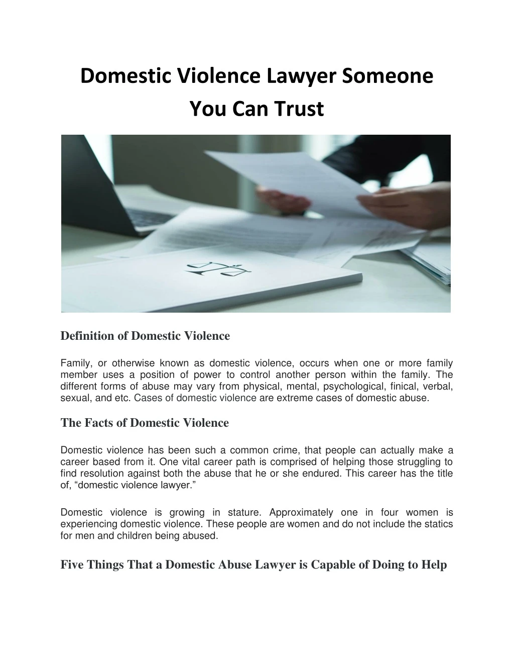 domestic violence lawyer someone you can trust