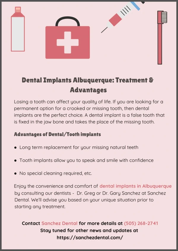 Dental Implants Albuquerque: Treatment & Advantages