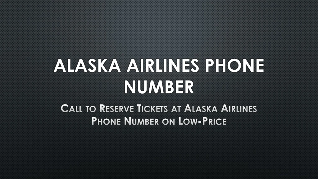 alaska airlines phone number