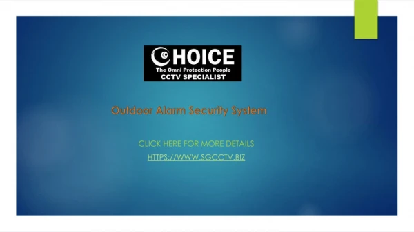 Outdoor Alarm Security System