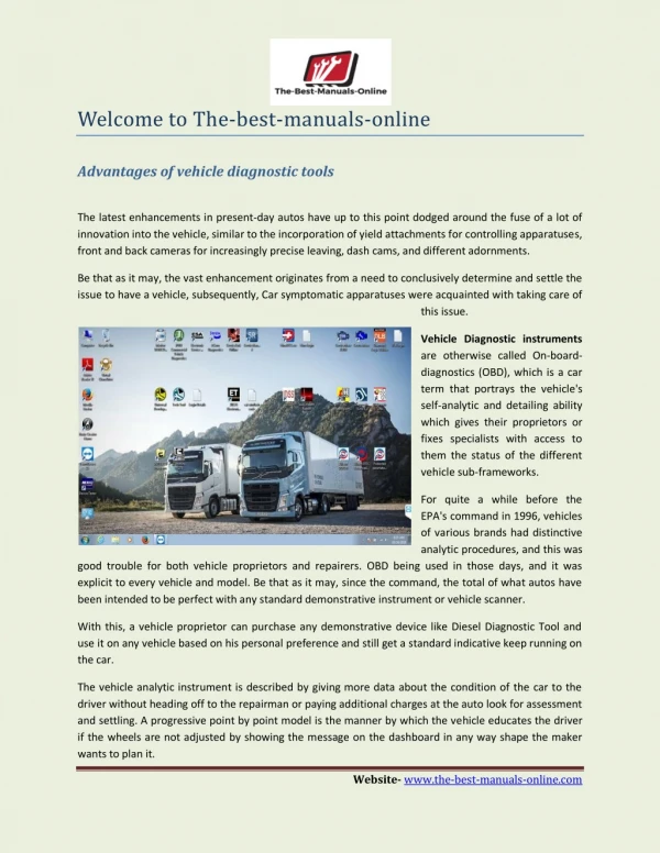 Truck Diagnostic Software- The-best-manuals-online.com