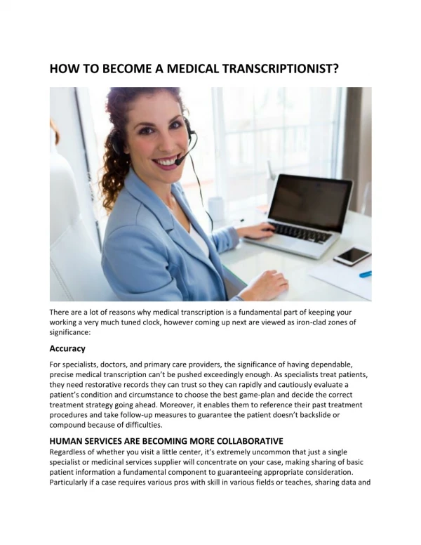 How can we become a Medical Transcriptionist?