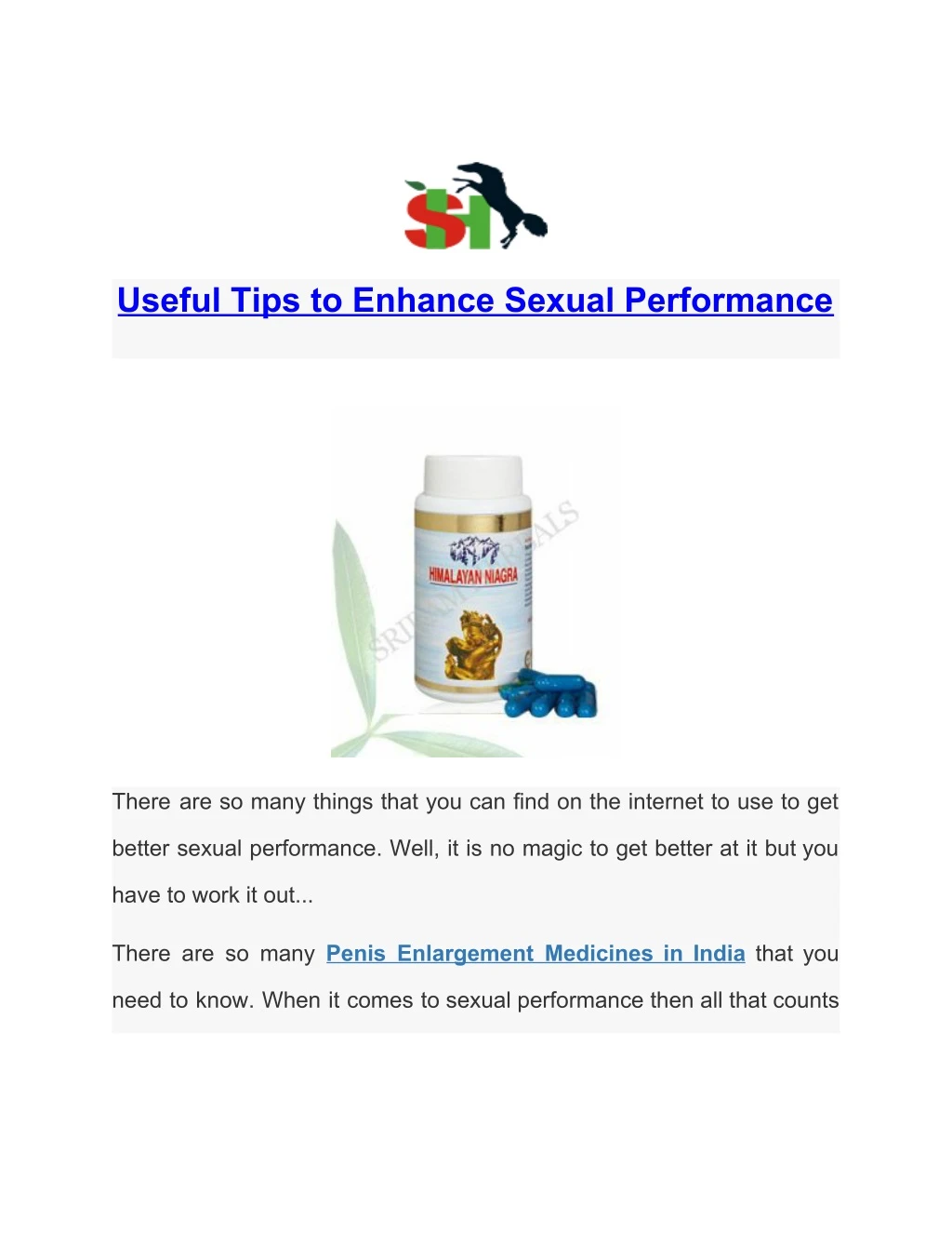 useful tips to enhance sexual performance