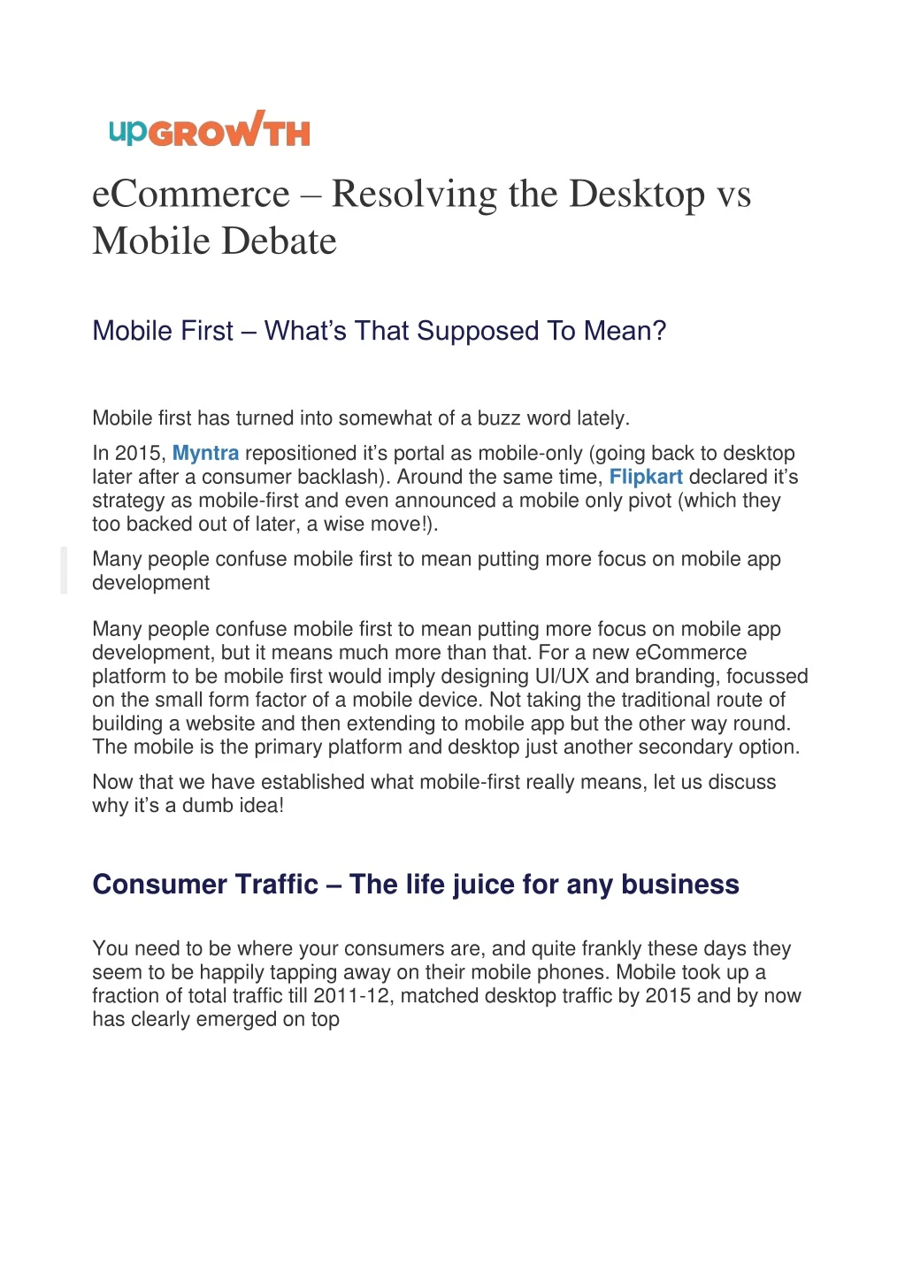 ecommerce resolving the desktop vs mobile debate