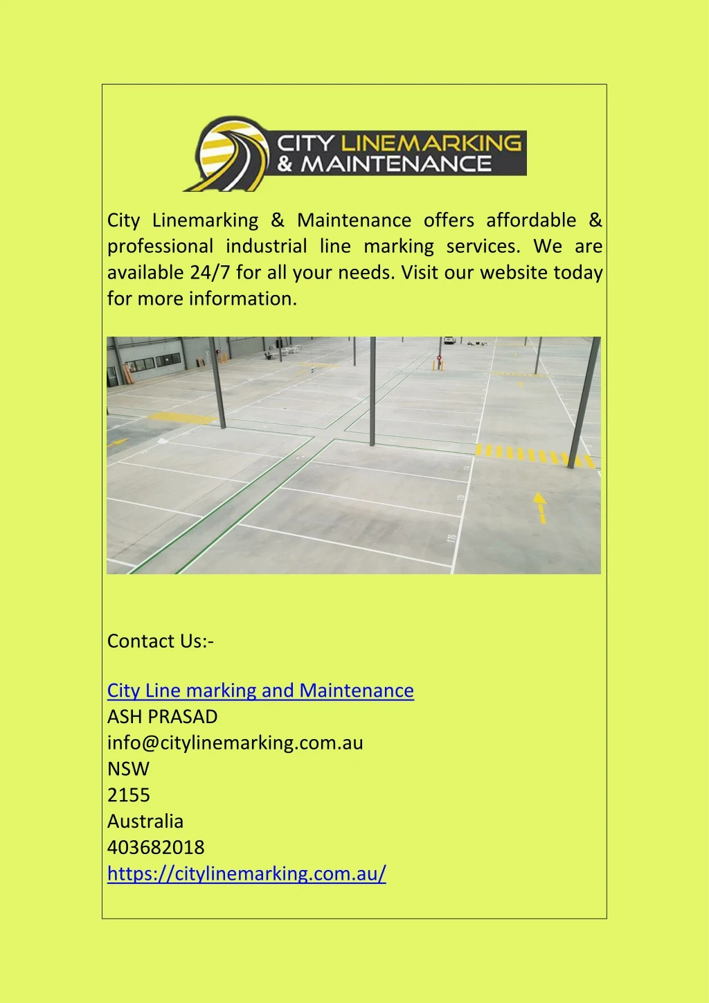 city linemarking maintenance offers affordable
